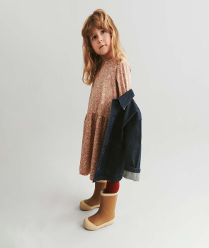 Wheat Jersey Kleid Bessie rose dust flower